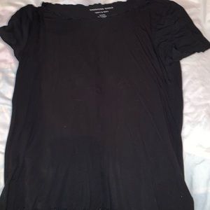 Black ruffled American eagles tee